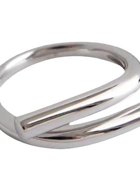 冷淡风抽象线条食指指环