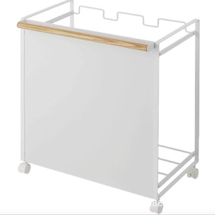 YAMAZAKI山崎实业日式移动式分类垃圾架挂垃圾袋挂架多功能收纳架