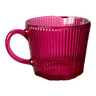 钱道嘉玻璃商用纯色否玫红色带把