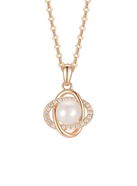 阿吉豆项链女优雅珍珠颈链锁骨链