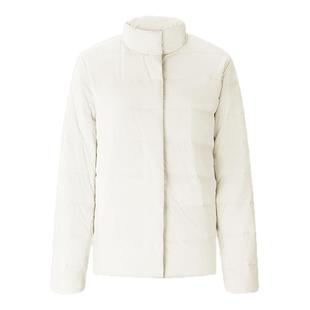 HLA/海澜之家火山岩排骨轻羽绒服25冬新保暖干练立领纯色外套女装