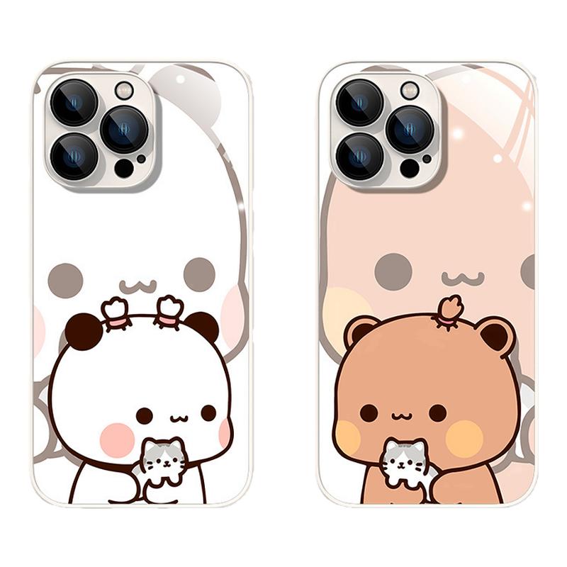 适用于苹果iphone17手机壳16pro一二布布15promax可爱14plus玻璃壳13情侣12全包iP11卡通xs