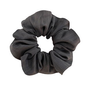 博主同款纯色条纹大肠发圈头绳女西装面料高级感皮筋扎头马尾发绳