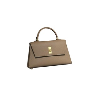 欧尚典小号凯莉包高级感手掌纹牛皮梯形手提斜挎真皮上班小拎包女