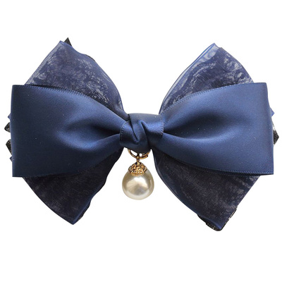 包邮复古宫廷布艺发夹蕾丝蝴蝶结