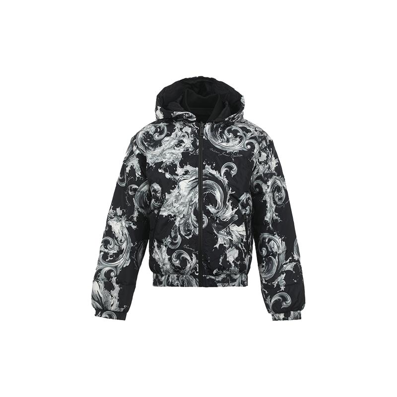 【自营】Versace Jeans Couture男士双面穿印花连帽冬保暖羽绒服