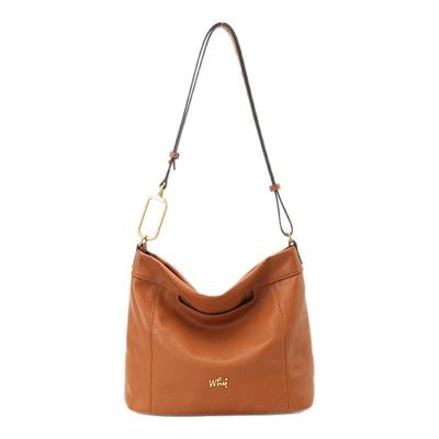 WHY女包头层牛皮大容量单肩包