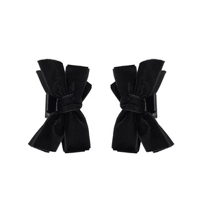 王心凌同款黑色丝绒小号蝴蝶结抓夹侧边刘海夹碎发神器发抓发卡