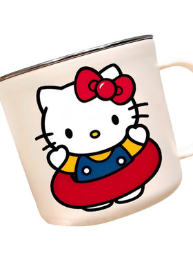防霉抗菌洗漱杯卡通Hellokitty牙刷杯304不锈钢漱口杯儿童刷牙杯