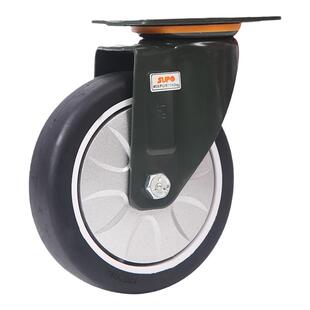 向荣SUPO脚轮2寸2.5寸3寸4寸5寸黑色聚氨酯静音万向轮手推车轮子