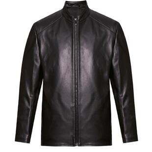 SATCHI沙驰男装男士真皮皮衣冬季新款商务绵羊皮夹克外套男厚