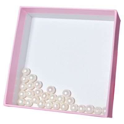 天然淡水圆形真珍珠有孔