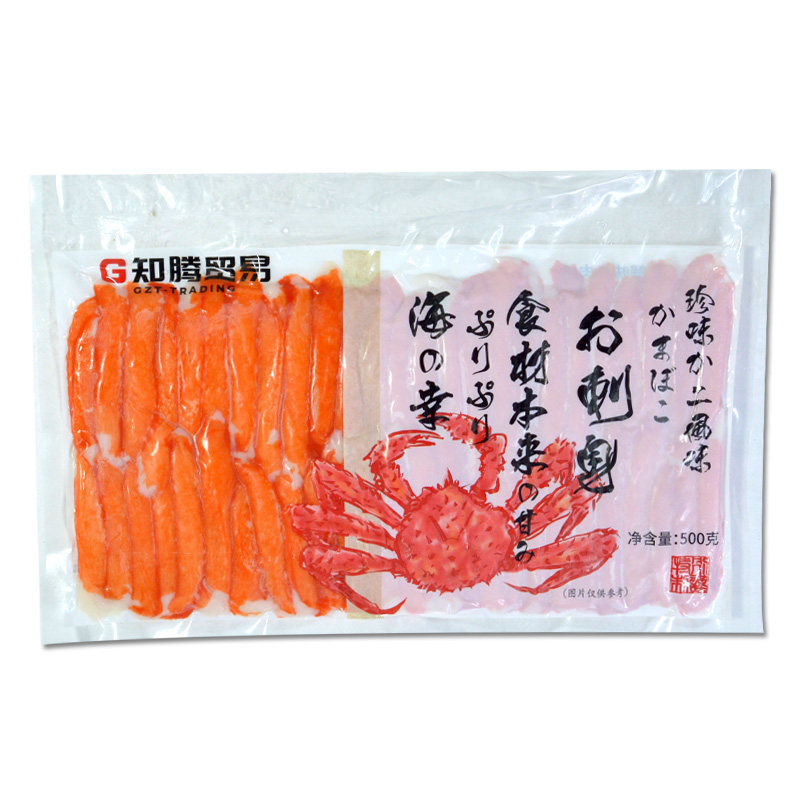 知腾蟹柳力二味500g松叶进口蟹柳寿司料理日式火锅食材鳕蟹柳蟹棒