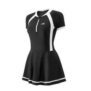 李宁儿童游泳衣女大童女孩泡温泉带胸垫初中生青少年2026新款连体