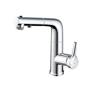 恒洁抽拉式面盆水龙头冷热卫生间防溅洗脸旋转按键漱口水龙头929