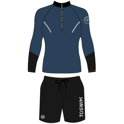 TOSWIM男士冲浪服长袖短裤游泳衣