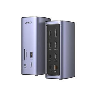 绿联typec桌面扩展坞拓展usb转接头HDMI四屏异显DP转换hub分线器雷电4多功能适用于MacBook笔记本电脑平板