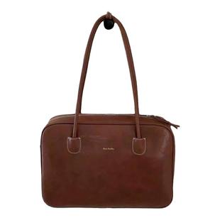 摩西奶奶 植鞣牛皮吐司包大容量通勤电脑公文包2025年新款