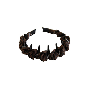 小众个性设计豹纹倒插梳气质发卡发箍2025新款高级感时髦头箍头饰