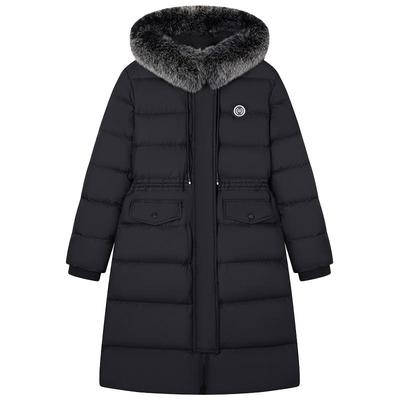 【三防羽绒服】TeenieWeenie小熊女装冬季狐狸毛领长款基础款外套