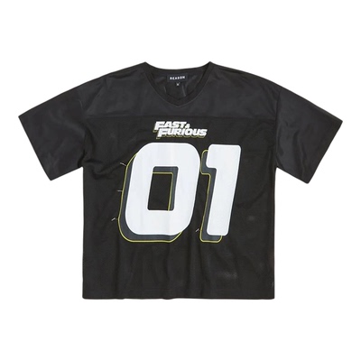 美潮休闲 REASON X 速度与激情 联名网眼透气宽松廓形短袖球衣