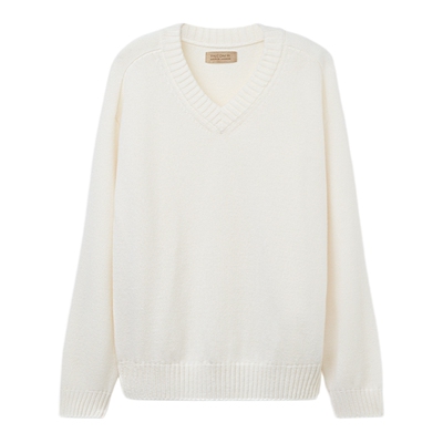 【季末折扣】FALCONERI女通勤宽松v领山羊绒毛衣针织衫DML428I