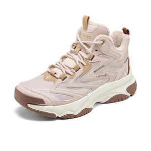 Skechers斯凯奇漫月鞋秋冬季女老爹鞋厚底中高帮鞋回弹休闲运动鞋