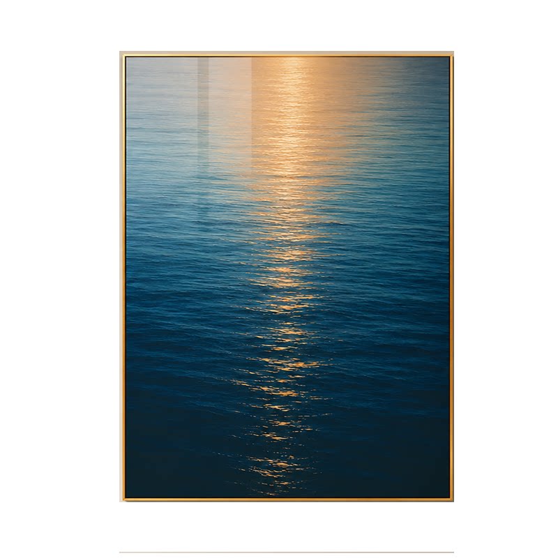 原创设计大海装饰画奶油风玄关小众艺术风景挂画走廊尽头过道壁画