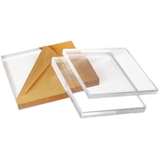 透明亚克力厚板PS有机玻璃板定制展示盒cnc加工雕刻沉孔打孔折弯