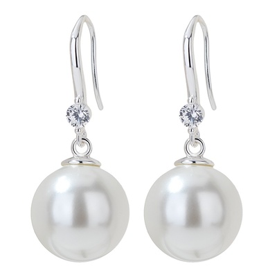 纯银珍珠耳饰女耳坠足银耳环