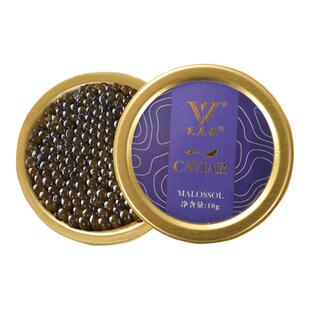 俄罗斯鲟鱼子酱西伯利亚7年国产大颗粒黑鱼籽酱鲟即食寿司食材礼