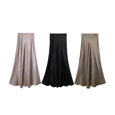 长款鱼尾裙3色可选斜裁裙