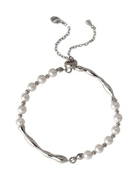 素图小众设计感不规则925银手链