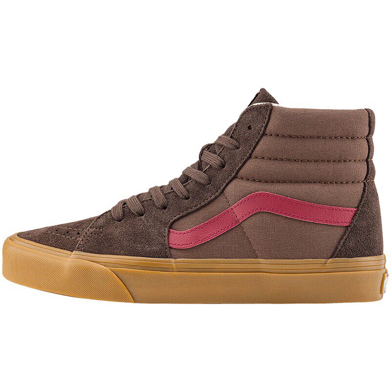 Vans范斯官方SK8-Hi酒红色板鞋