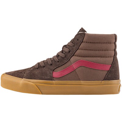 Vans范斯官方SK8-Hi酒红色板鞋