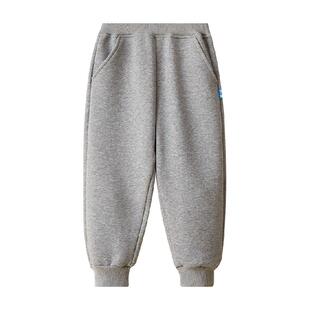 红豆儿童裤子加绒秋冬保暖外穿运动裤男童女童加厚休闲时尚卫裤潮