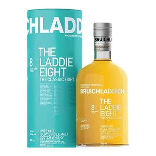 布赫拉迪8年700ML 经典苏格兰单一麦芽威士忌酒 海外正品进口洋酒