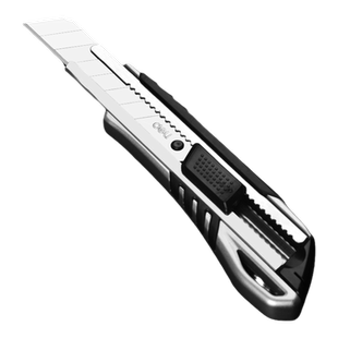 得力2057美工刀重型全钢加厚壁纸刀美工刀具裁纸刀工业用包胶防滑电工刀大号钛合金多功能开箱神器纸箱切割刀