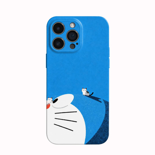 适用iPhone17Promax保护套哆啦A梦猫咪16promax手机壳15pro个性14plus女生12磨砂11高级16plus苹果13provivo