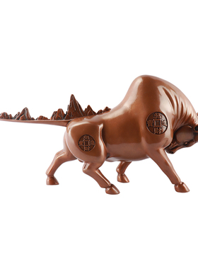 纯铜办公室家居客厅装饰品生肖牛