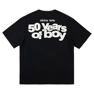 【50周年】BOYLONDON夏日潮趣字母纯棉短袖26夏宽松情侣T恤N01282