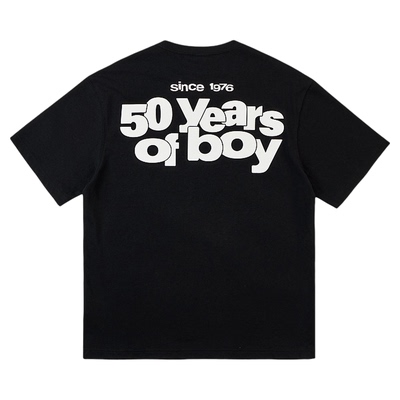 【50周年】BOYLONDON夏日潮趣字母纯棉短袖26夏宽松情侣T恤N01282