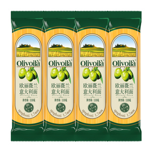 欧丽薇兰意大利面110g4包装杜兰小麦西餐意面面条劲道家庭装U先