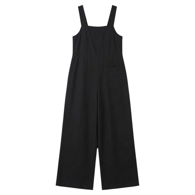 Cotton Linen Side Buttons Wide Leg Jumpsuits  Plus Size 5XL