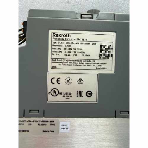 议价力士乐Rexroth变频器EFC3610-0K75-3P4-