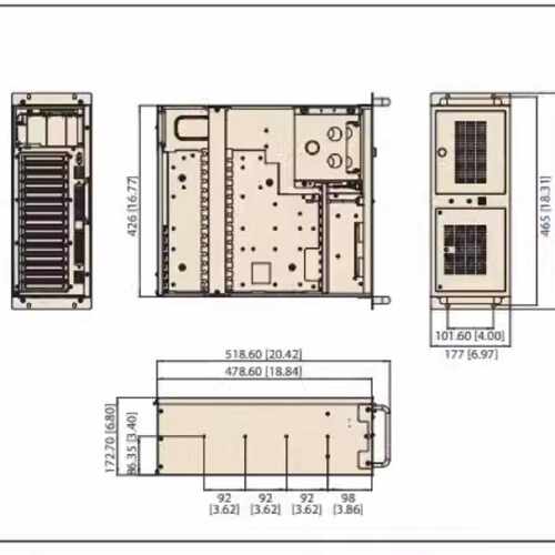 询研华IpC-610H IPC-610L工业控制机箱，尺寸详细