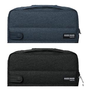 日本kokuyo国誉HACO笔袋深蓝学生用大容量文具袋文具盒实用可立式铅笔盒复古多功能商务收纳包全黑