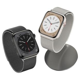 适用iwatch10表带S9苹果S8手表S10米兰尼斯Applewatch9金属SE智能8男S7腕带磁吸ultra女运动秋冬编织红色银色