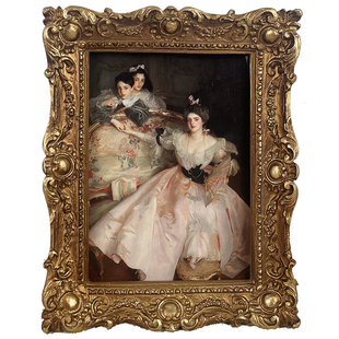 法式复古油画装饰画挂画雕花古典相框摆台客厅卧室玄关餐边柜摆件