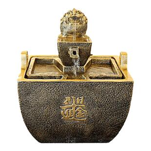 生财日进斗金摆件开业礼物办公室聚财风水吸水兽貔貅流水循环水
